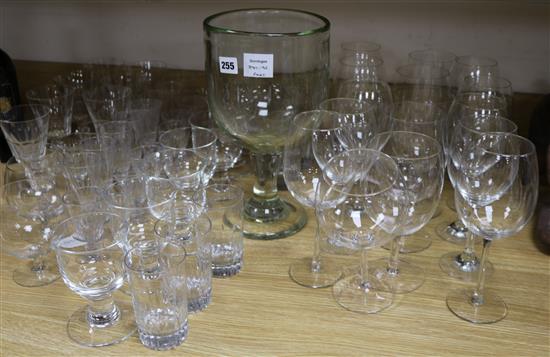 Assorted 19th century rummers and other glasses